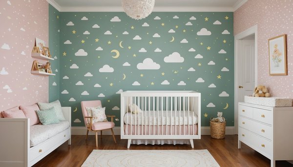 Idées de papier peint amusant pour créer une chambre bébé sereine